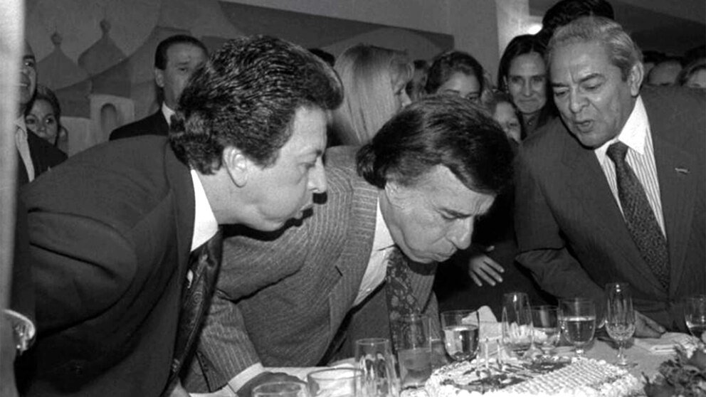 Carlos Menem en Tucumán con Ramón Ortega y Erman González en 1993