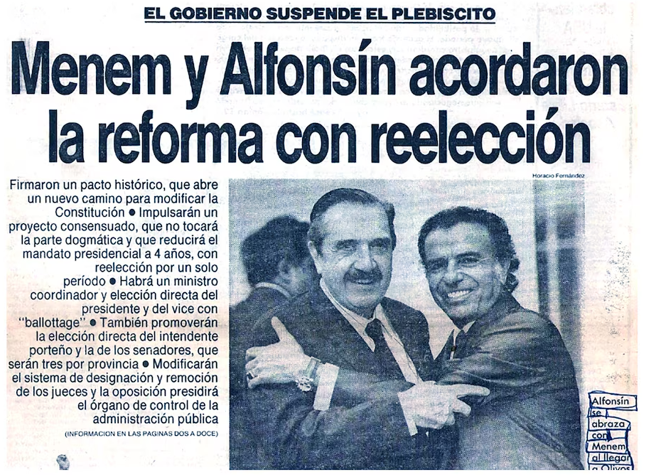Título de tapa de Clarín al trascender el encuentro presidencial